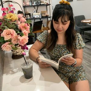 Francesca’s Teal Floral Romper